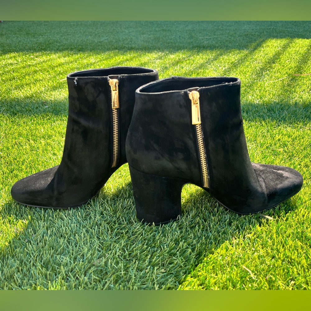 Michael Kors black suede booties